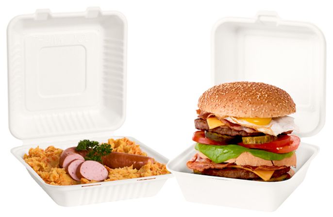 Bagasse hamburgerbakken