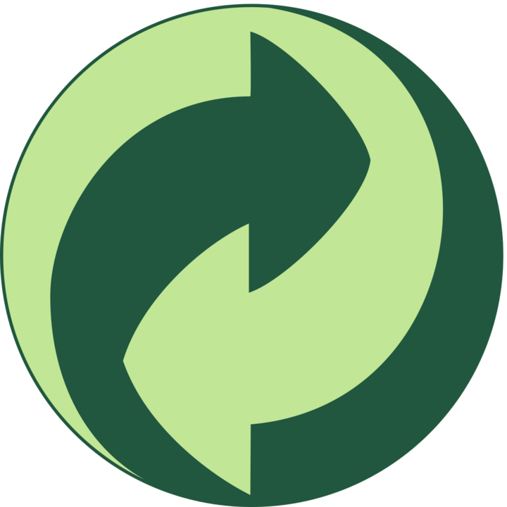 Symbool van een Duitse organisatie genaamd Der Grune Punkt