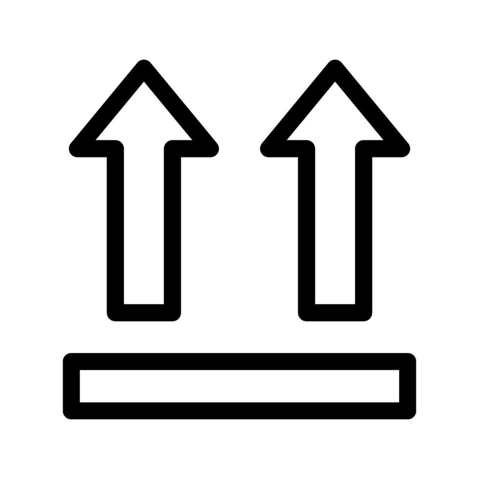 Symbool voor deze kant boven