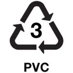 Symbool voor het recyclen van PVC-verpakkingen