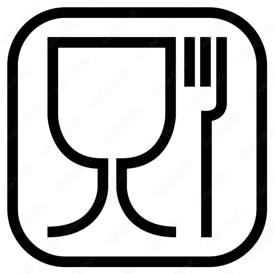 Symbool voor foodsafe verpakkingen