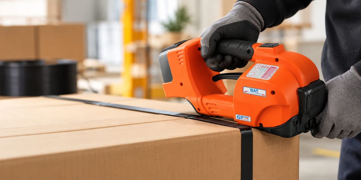 GT-Smart accu omsnoeringsapparaat: efficiënt en snel pallets omsnoeren