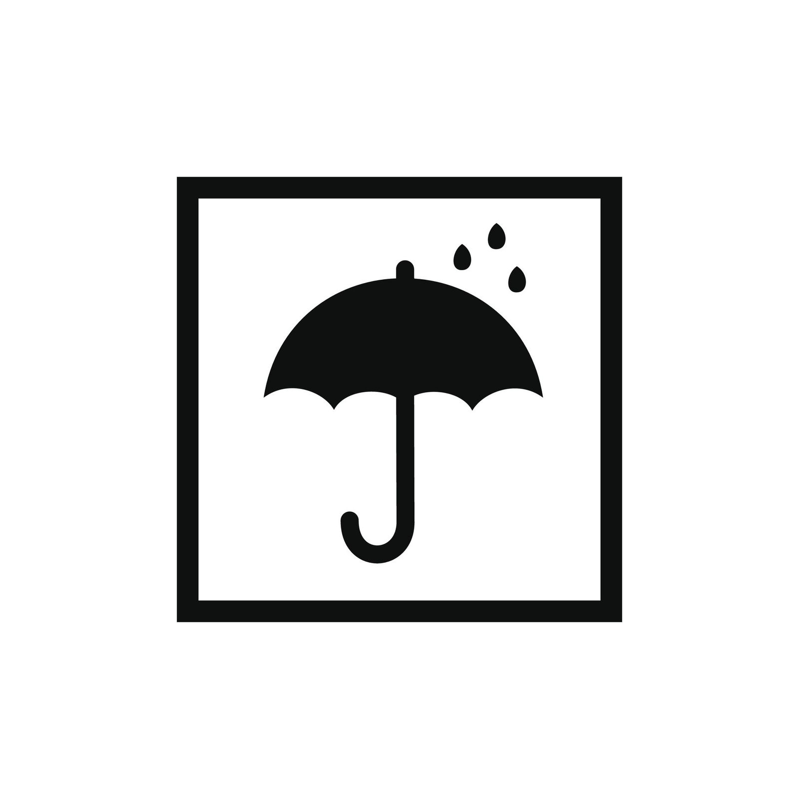 Symbool voor drooghouden